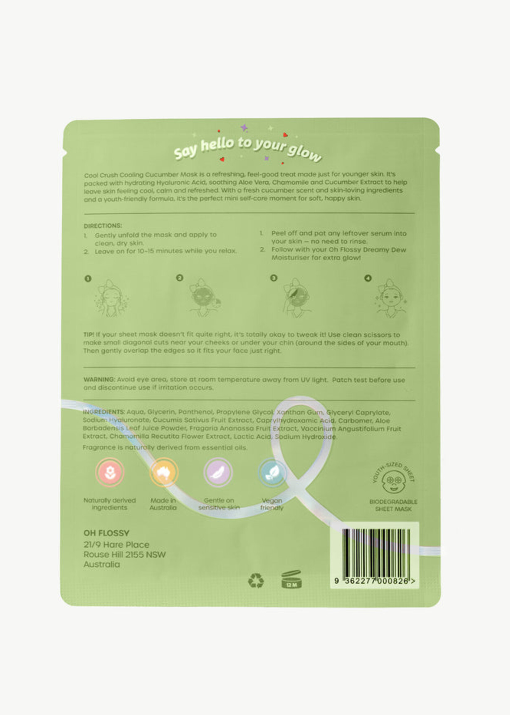Oh Flossy Oh Flossy Skincare - Cool Crush Cooling Mask