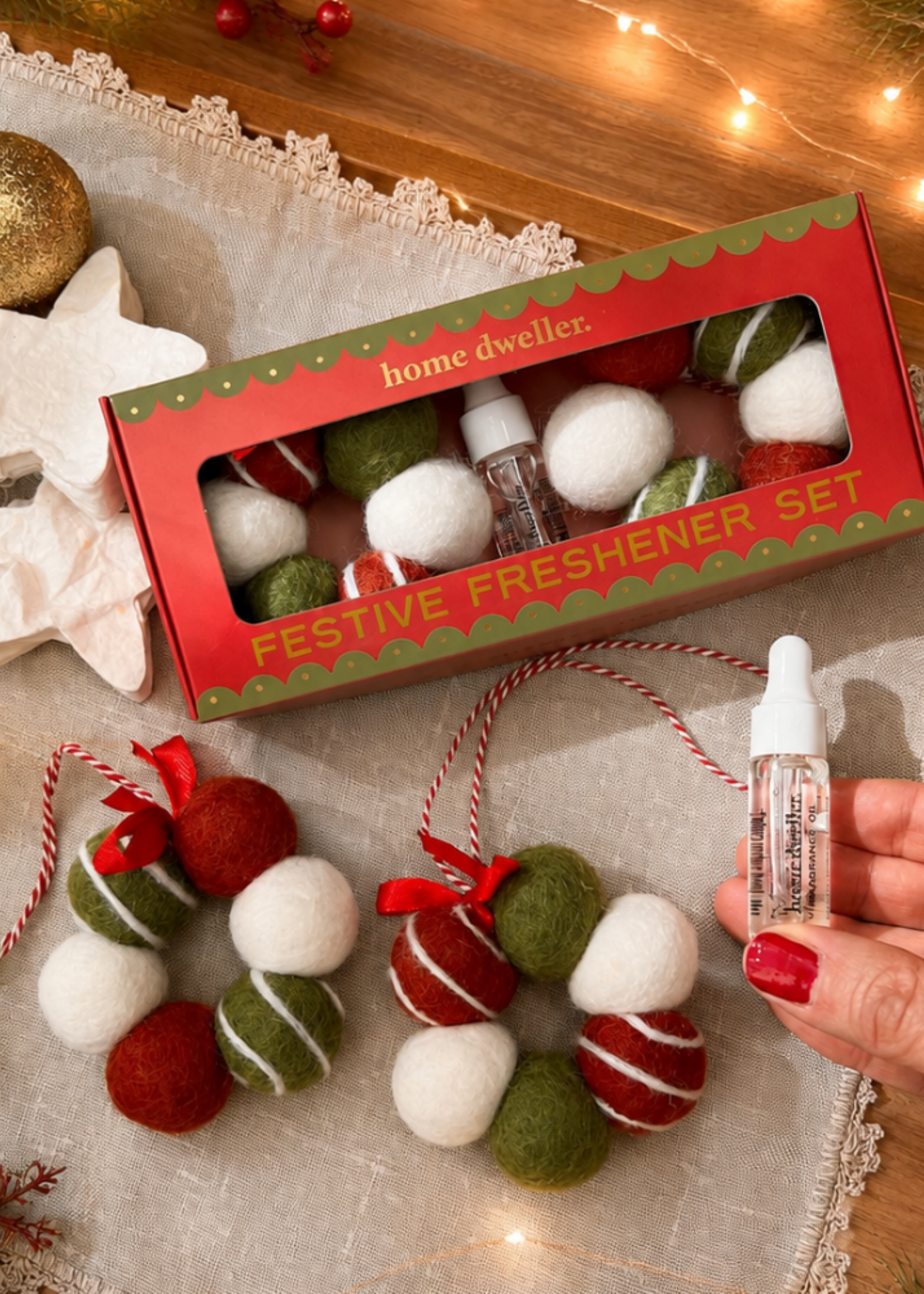 Felt Fresheners Christmas Scented - Stripes