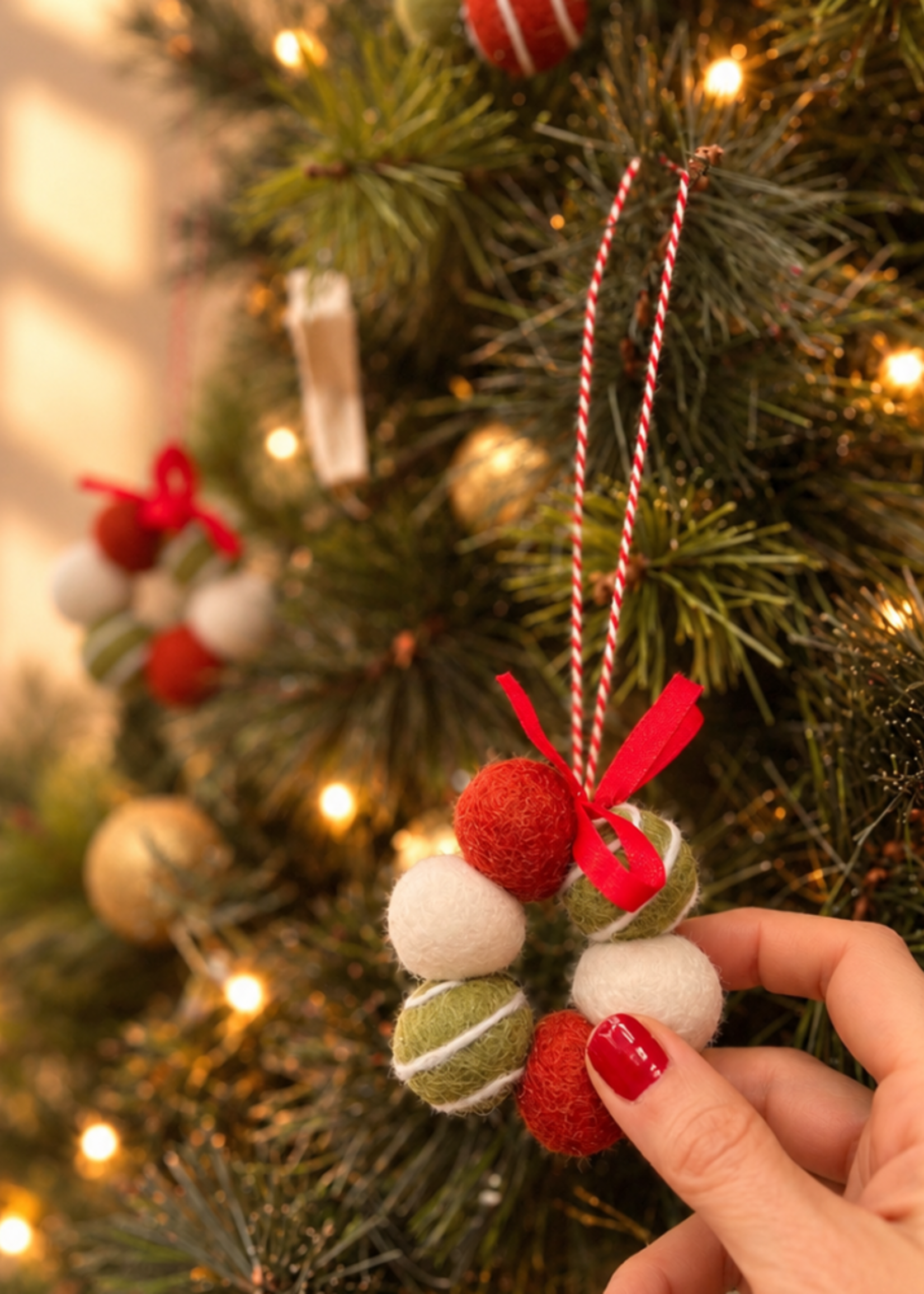 Felt Fresheners Christmas Scented - Stripes