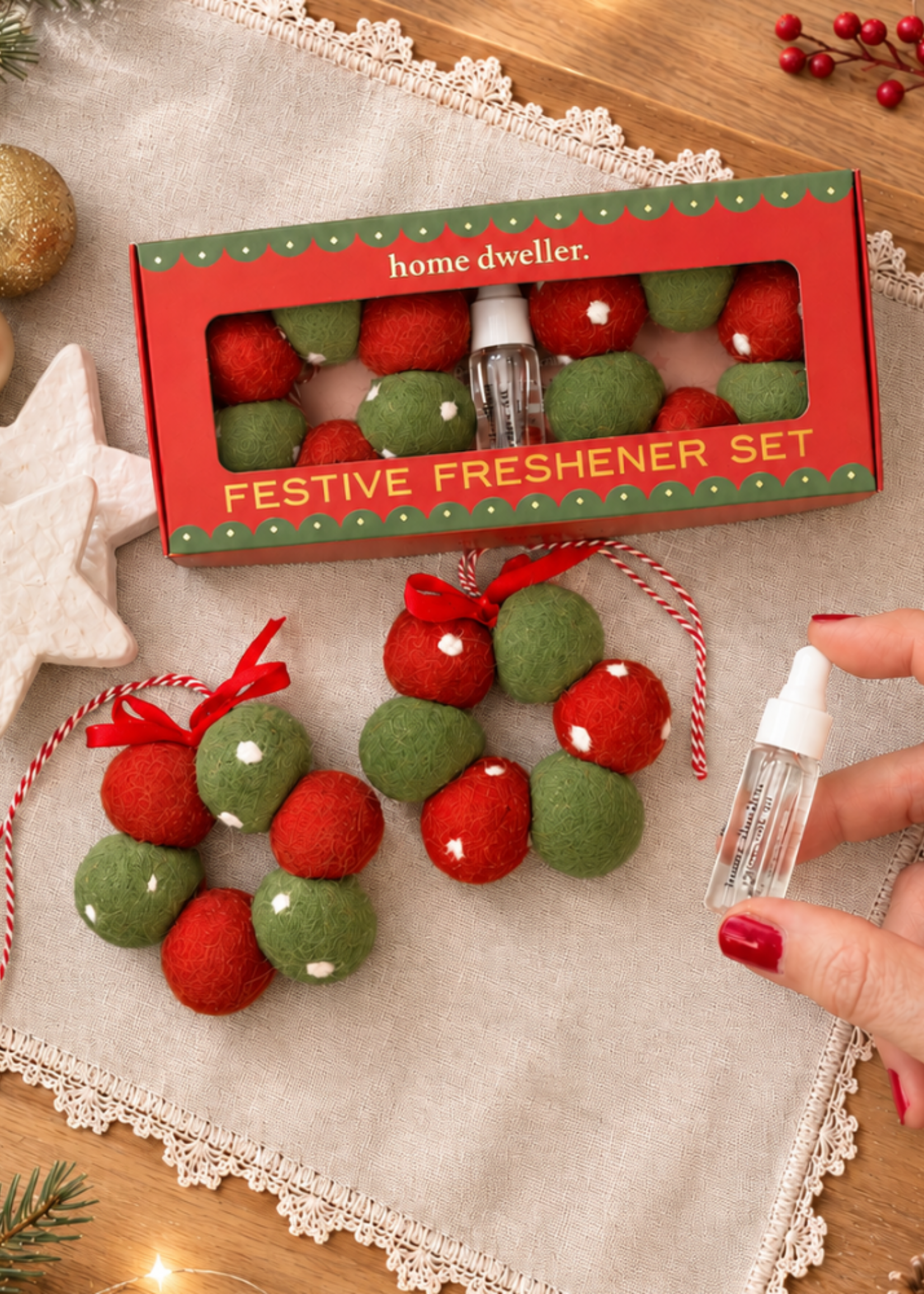 Felt Fresheners Christmas Scented - Dots
