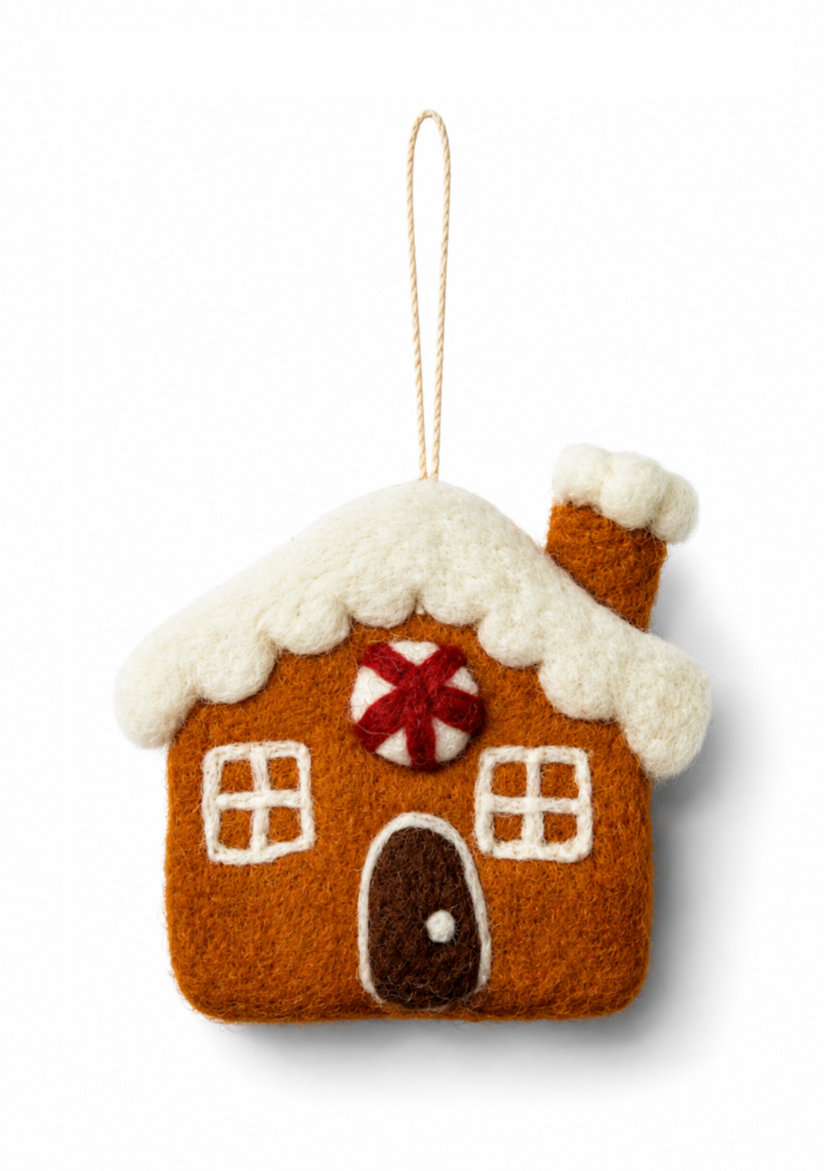 Felt Christmas Ornament - Gingerbread House
