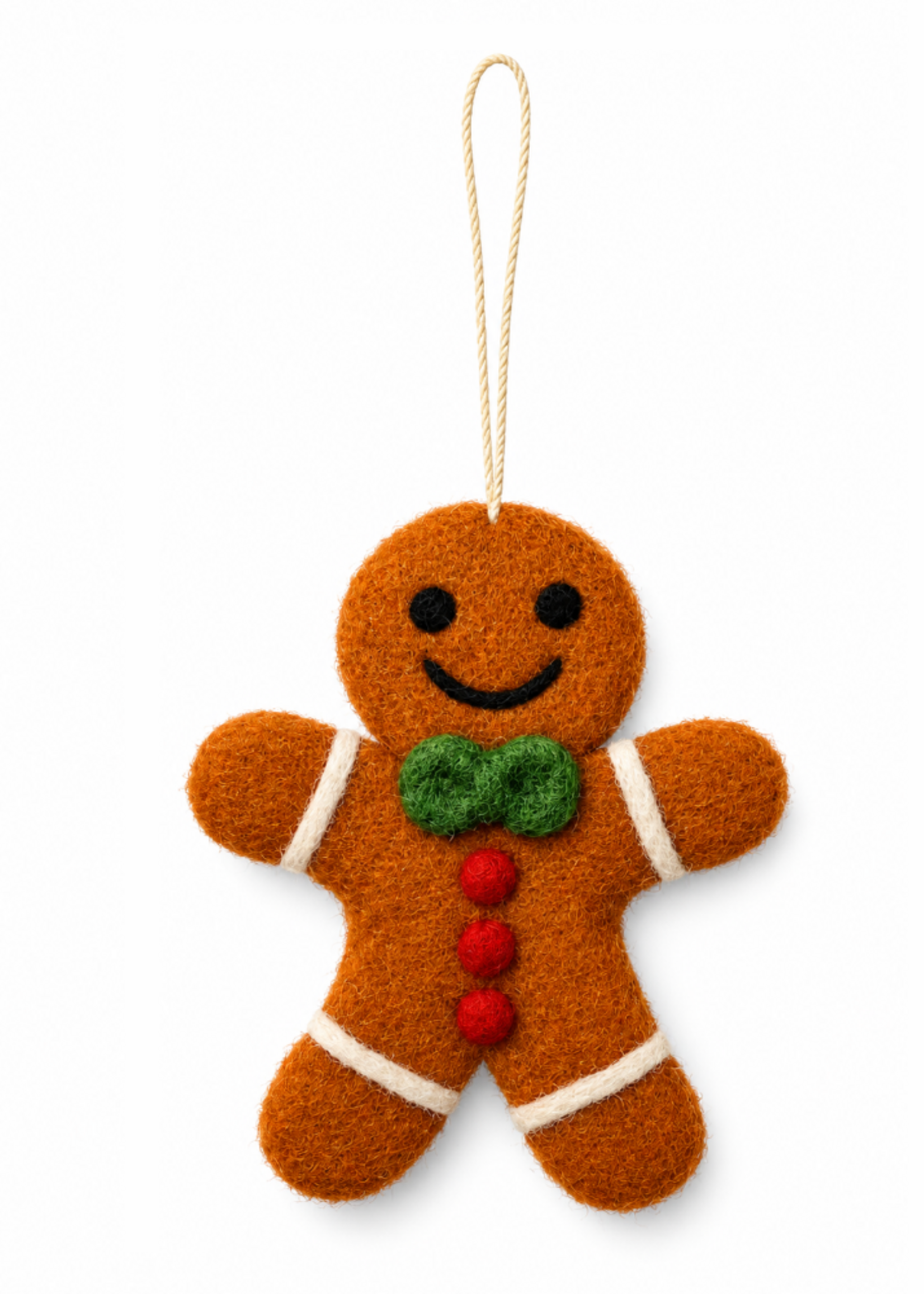 Felt Christmas Ornament - Gingerbread Man