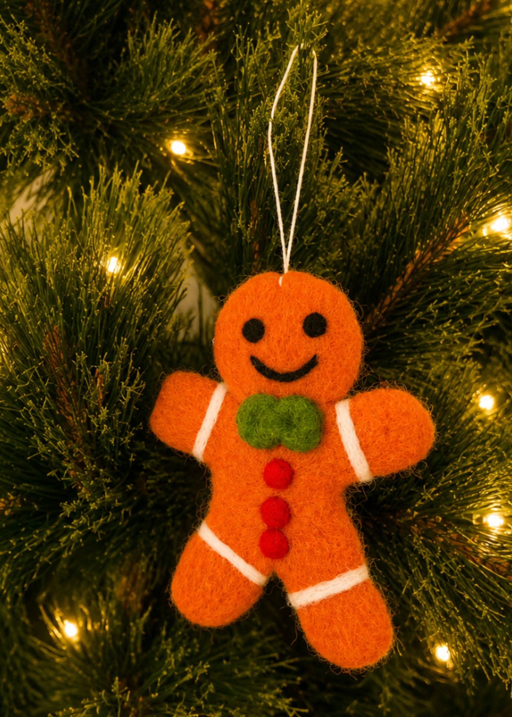 Felt Christmas Ornament - Gingerbread Man