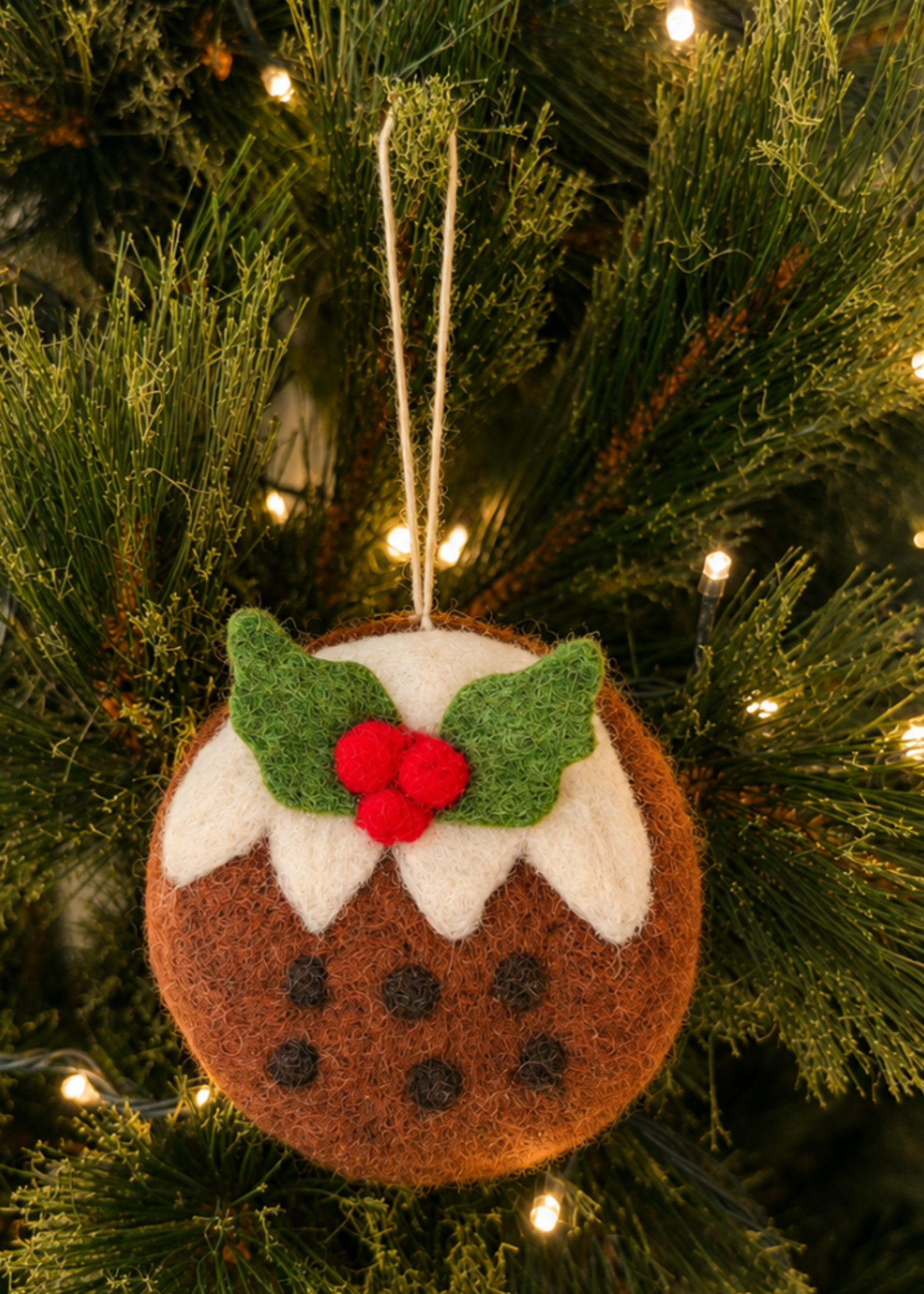 Felt Christmas Ornament - Christmas Pudding