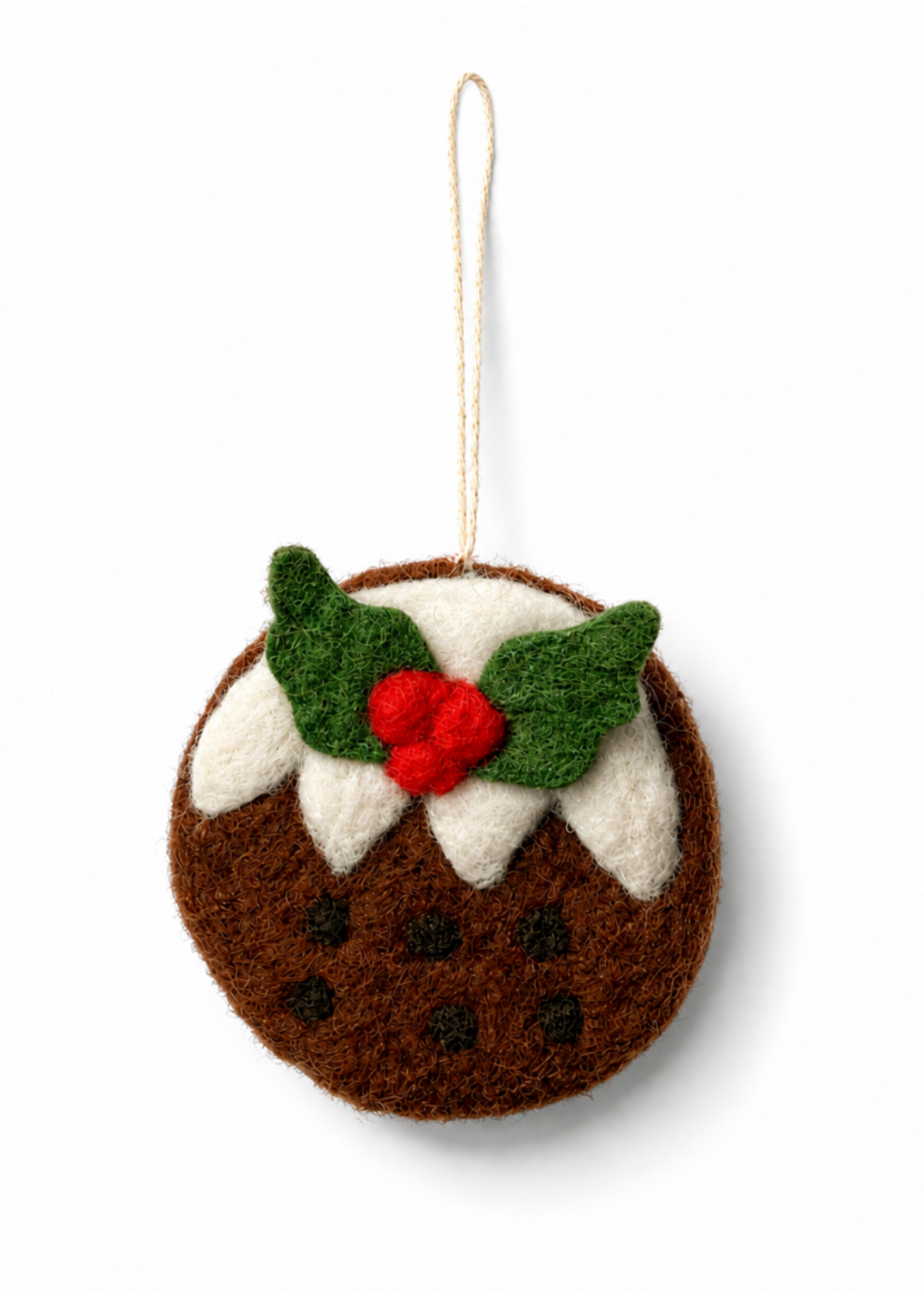 Felt Christmas Ornament - Christmas Pudding