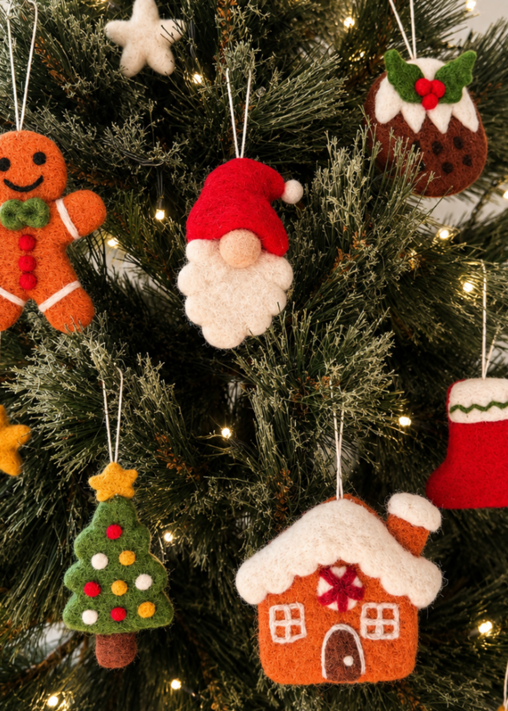 Felt Christmas Ornament - Christmas Pudding