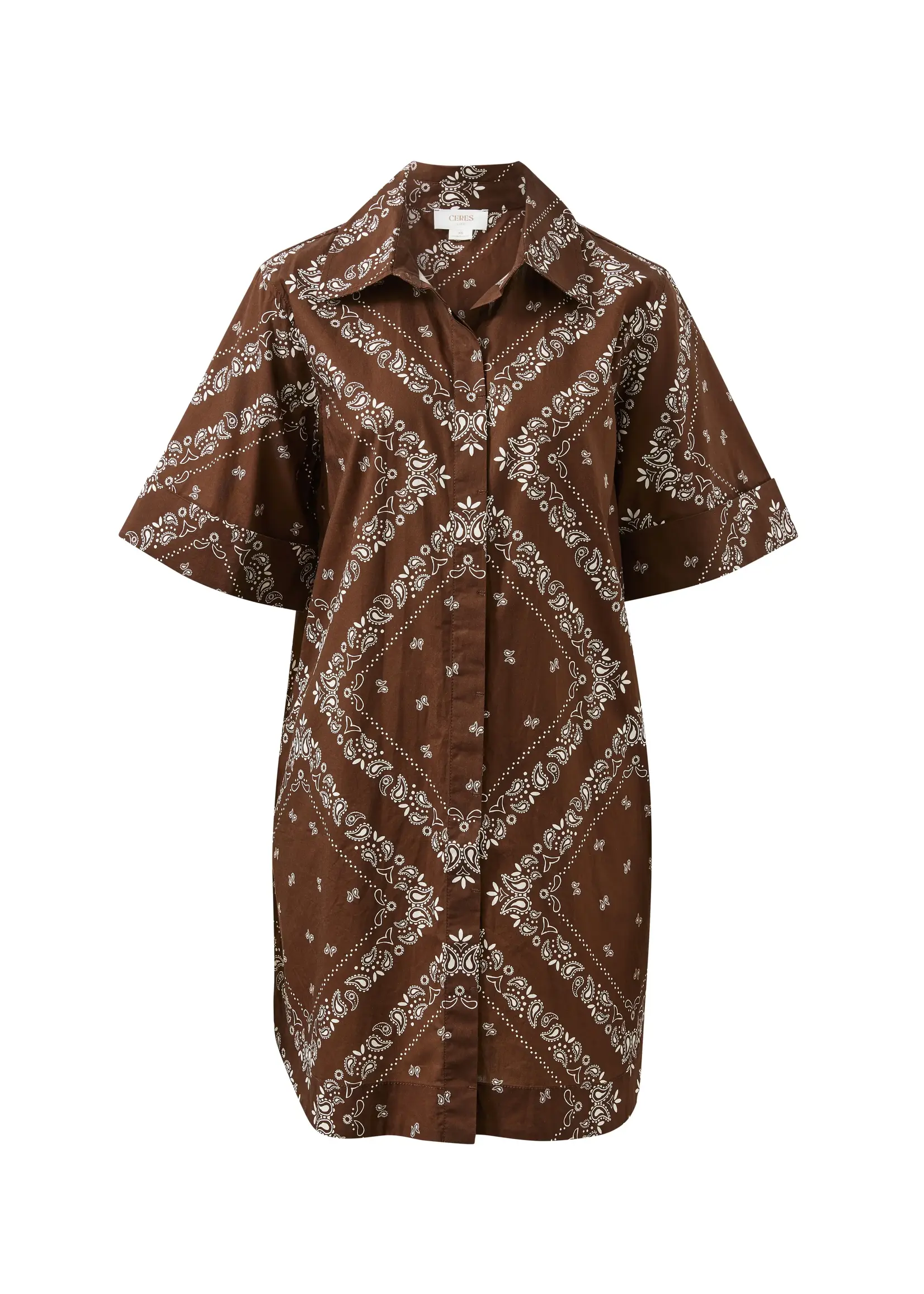 Ceres Life Sara Mini Shirt Dress - Bandana
