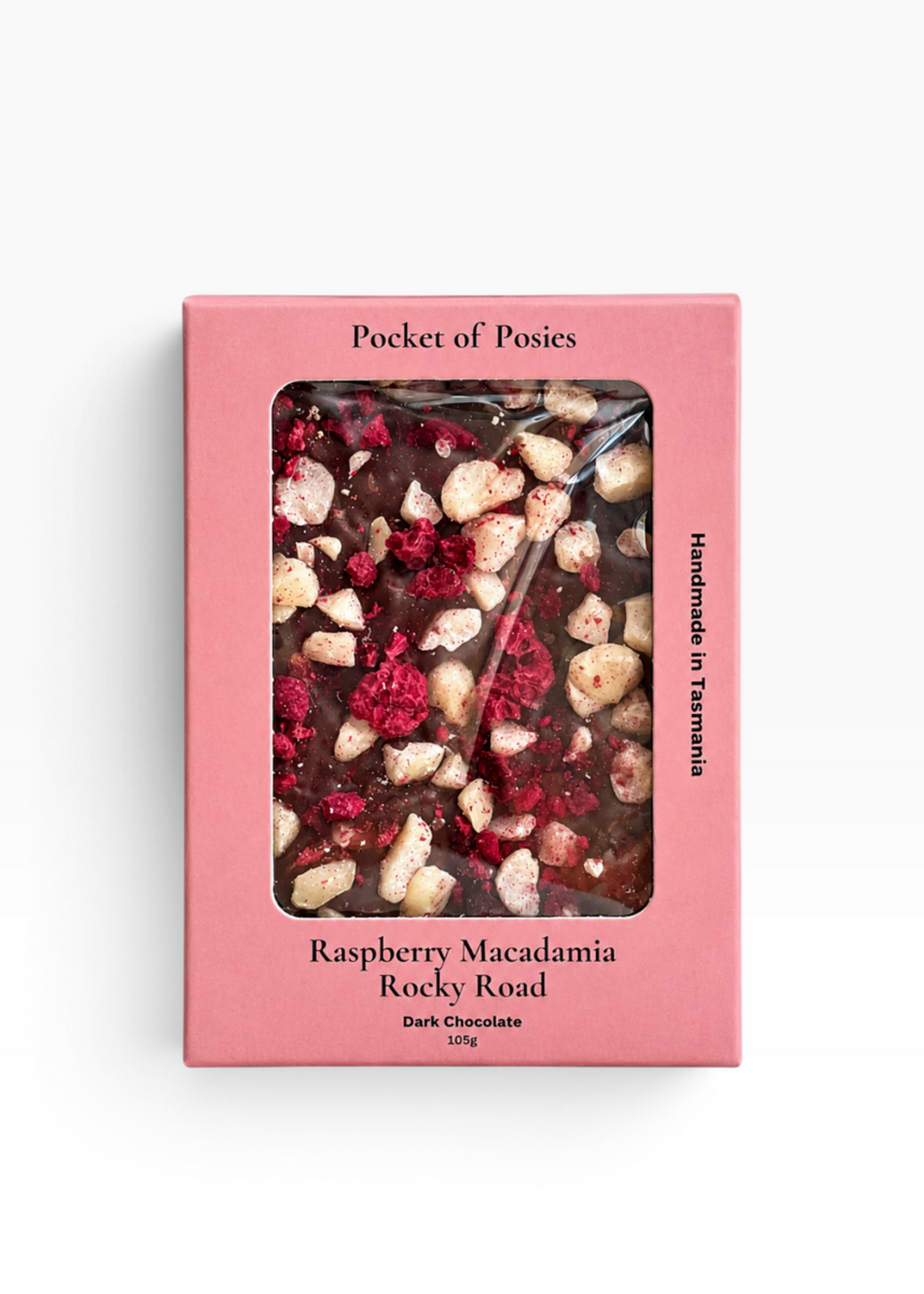 Tasmanian Raspberry Macadamia Dark Chocolate