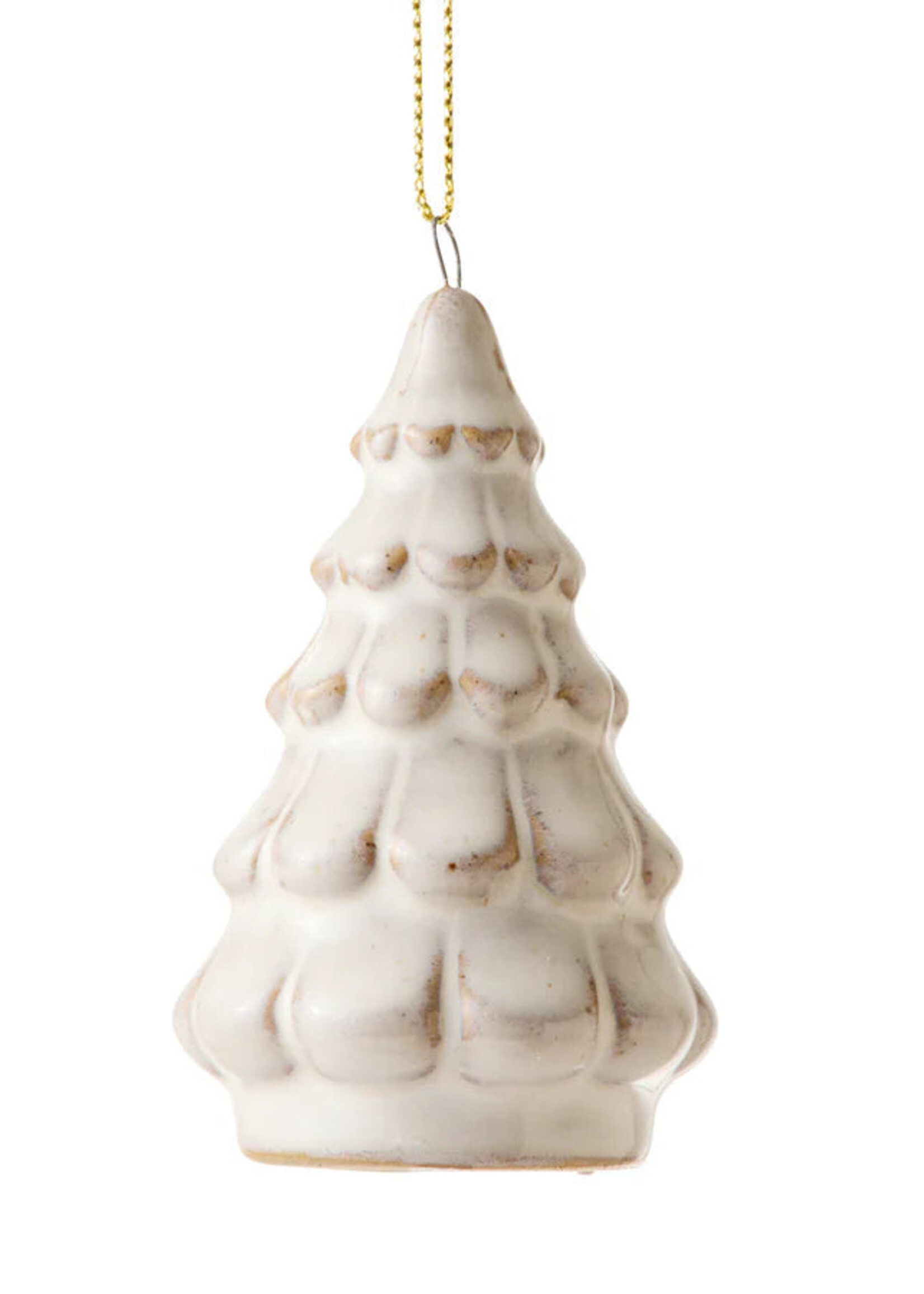 Madras Fir Tree Cream Ceramic Hanging