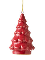 Madras Fir Tree Red Ceramic Hanging