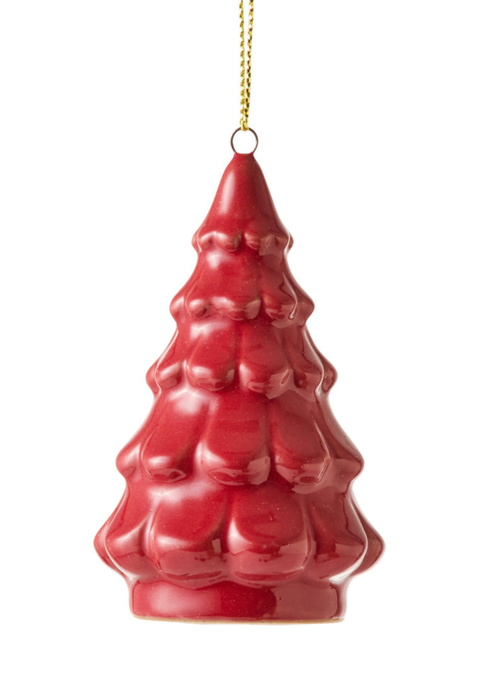 Madras Fir Tree Red Ceramic Hanging
