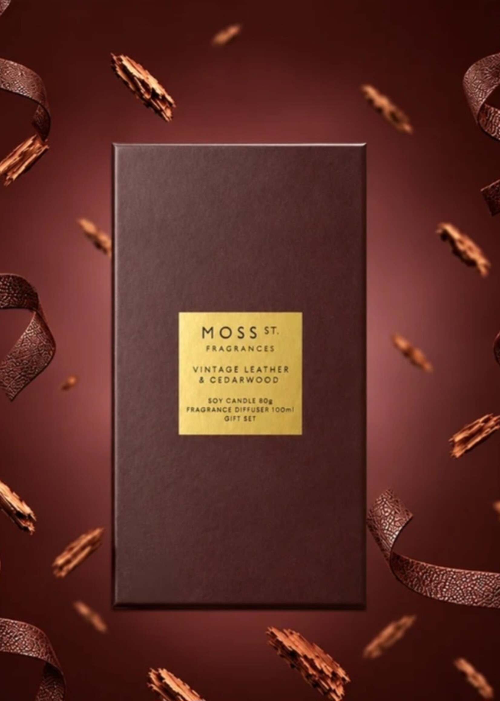 Moss St Fragrances Moss St. Gift Set - Mini Candle & Diffuser Vintage Leather
