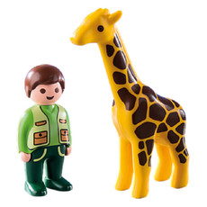 Playmobil 123 Zookeeper w/Giraffe