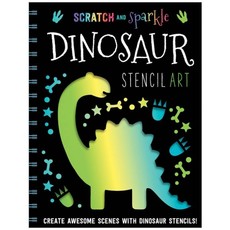 Make Believe Ideas Scratch And Sparkle Dinosaur Stencil Art