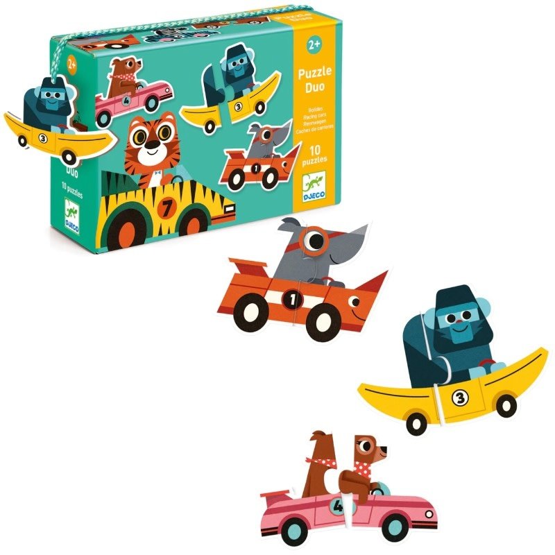 DJECO Puzzle Duo | Racing Cars