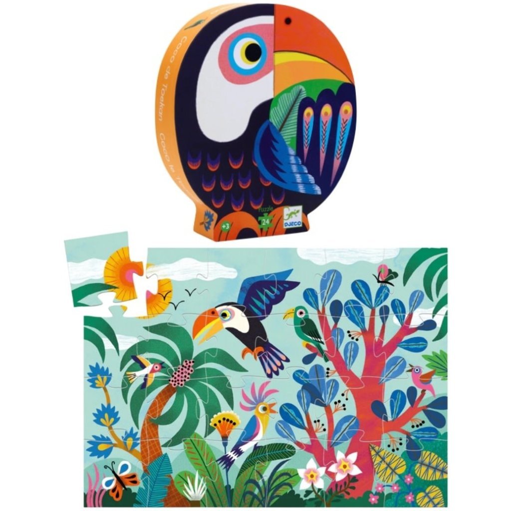 Djeco Puzzle - Wood - 5 Bricks - Toucanco » Fast Shipping