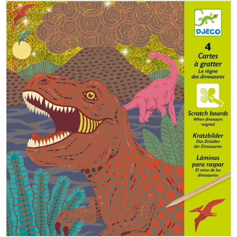 DJECO Scratch Cards | Dinosaurs