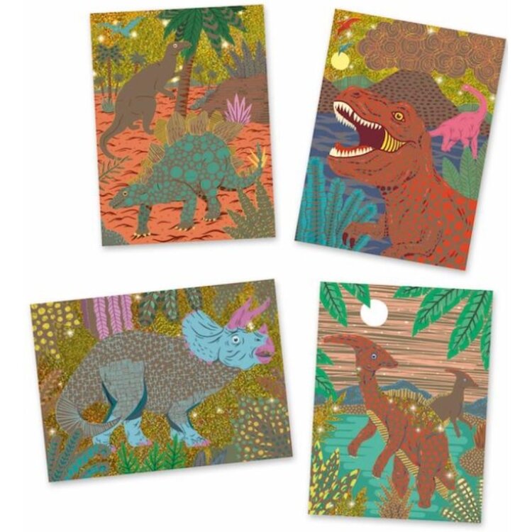 DJECO Scratch Cards | Dinosaurs