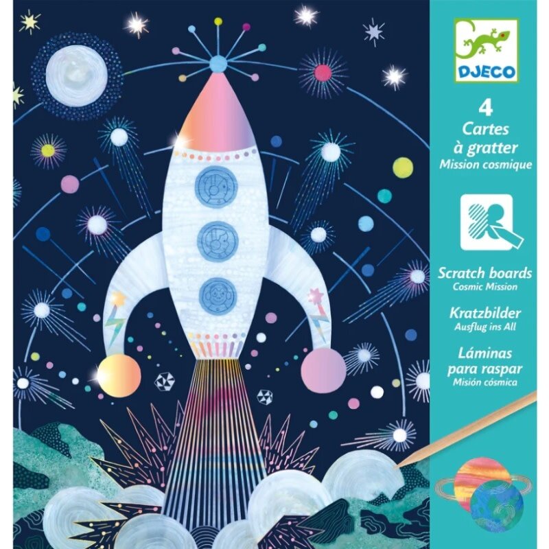 DJECO Cosmic Mission Scratch Cards