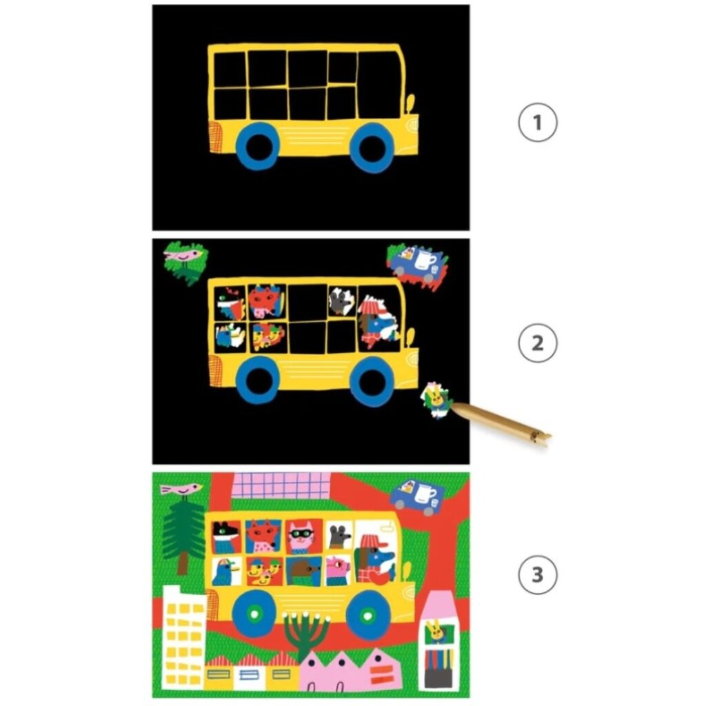DJECO Scratch Cards | Vehicles