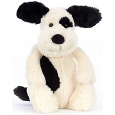 JellyCat Bashful Black & Cream Puppy | Med