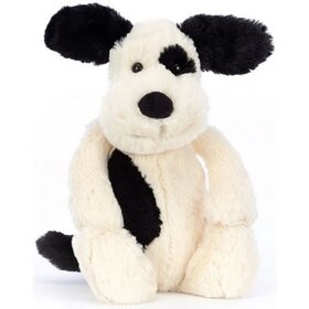 Jellycat Bashful Black & Cream Puppy | Med