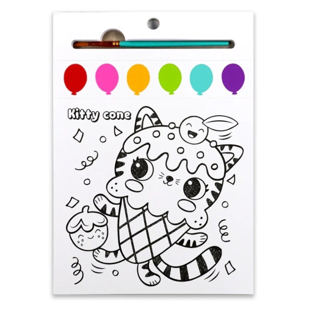 Whimzy Bright Stripes Party Animals Paint Pages Whimzy