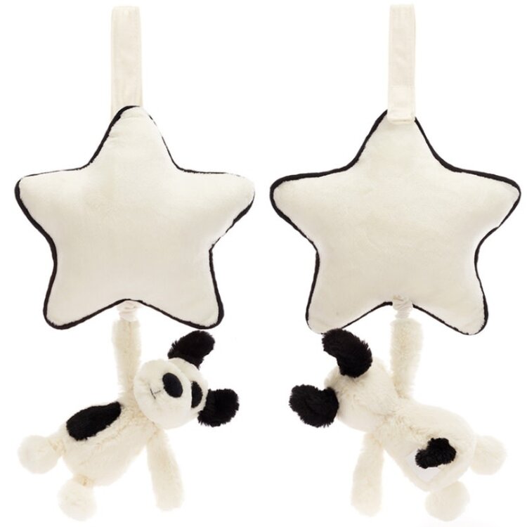 Jellycat Bashful Black & Cream Puppy | Musical Pull