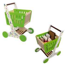 Janod Green Market | Wooden Shopping Trolley