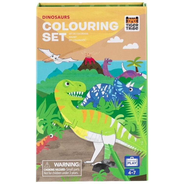 Tiger Tribe Coloring Set | Dinosaur