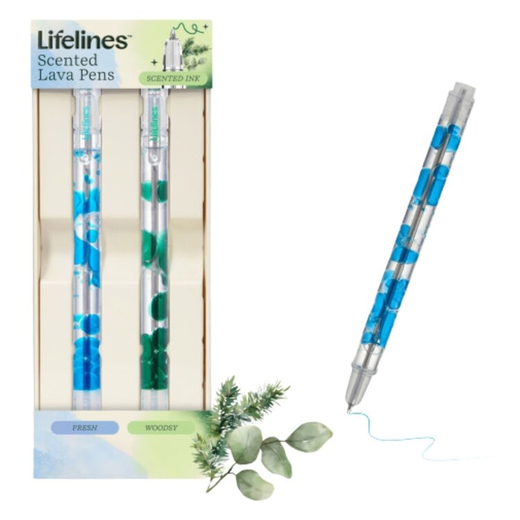 Lifelines Scented Lava Pen Set | Green/Blue Pk 2