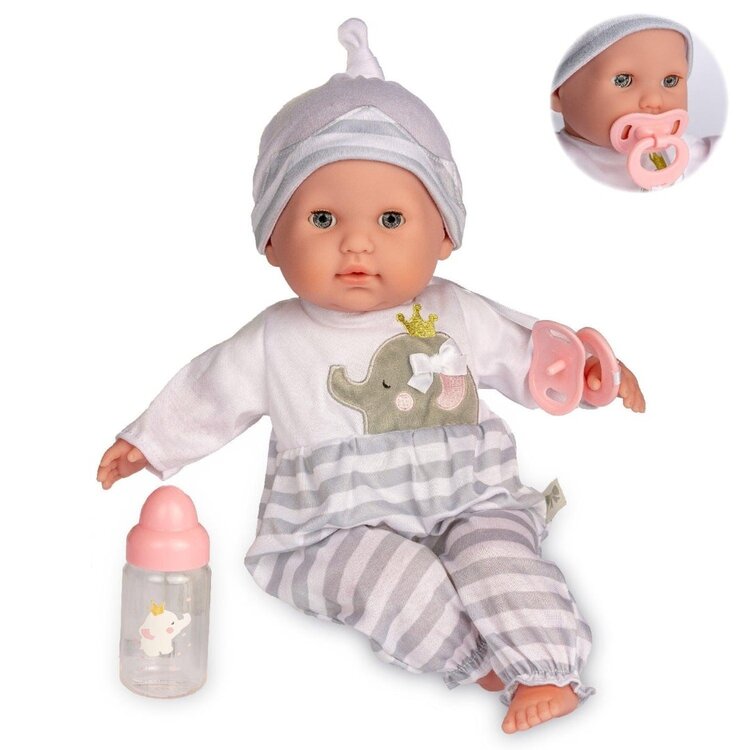 JC Toys Berenguer Boutique Doll | 15" Grey