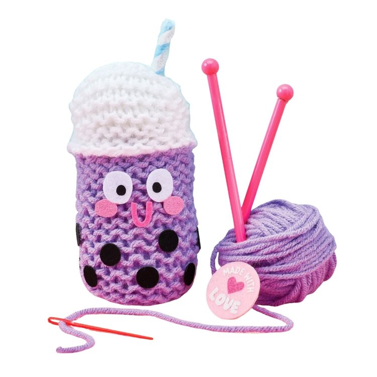 Bright Stripes Snack Knit Kit | Boba Buddy