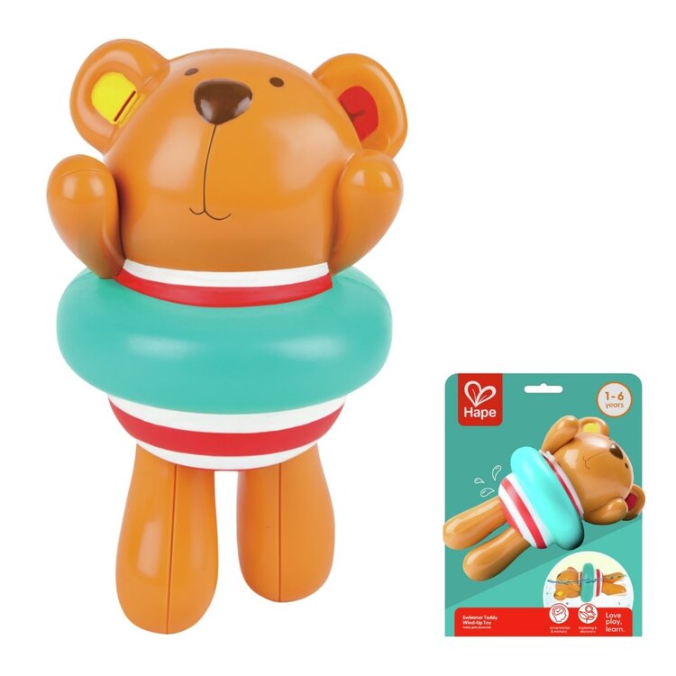Hape Swimmer Teddy Wind-Up Toy