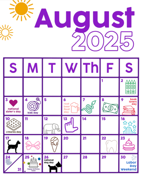 August 2025 Calendar