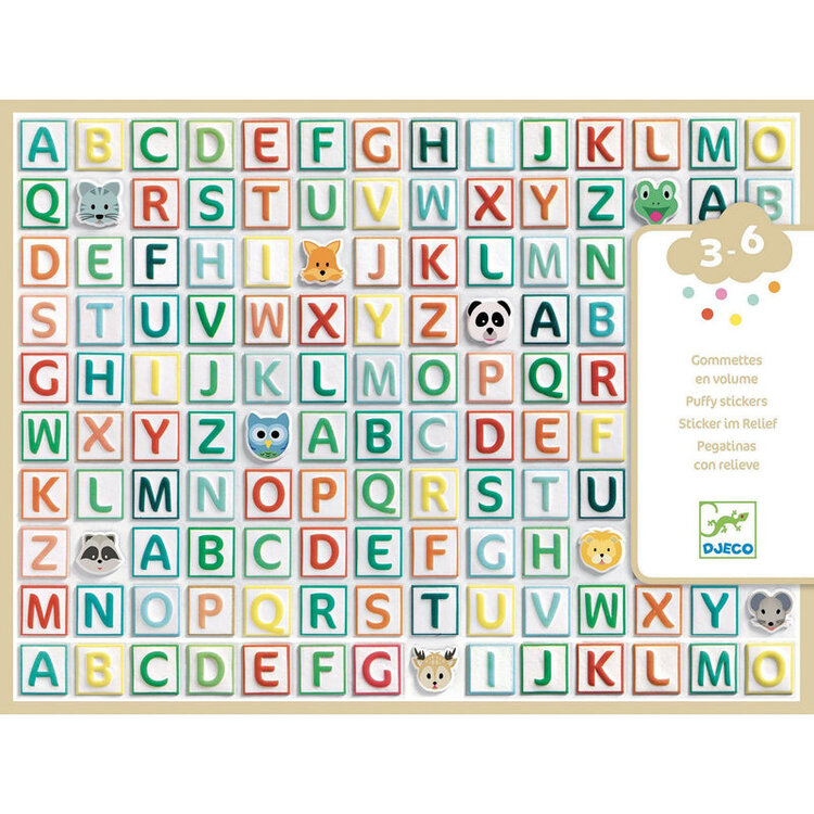 DJECO Stickers | Alphabet Puffy
