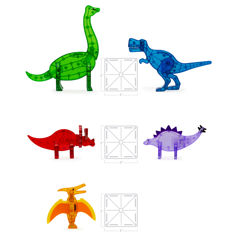 Magna-Tiles Dinos 5-Piece Set
