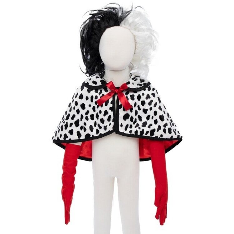Great Pretenders Ella De Vil Cape, Gloves & Wig | Size 4-6