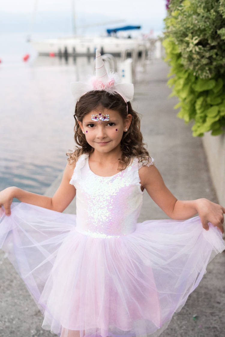Great Pretenders Dreamy Unicorn Dress w/Headband | 3-4