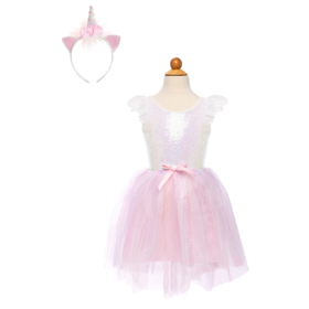 Great Pretenders Dreamy Unicorn Dress w/Headband | 3-4