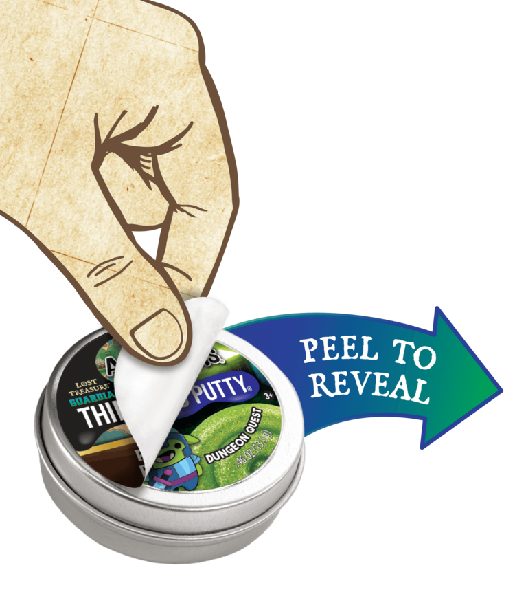 Crazy Aaron's Thinking Putty 2" Mini Tin Asmt | Lost Treasure Guardians