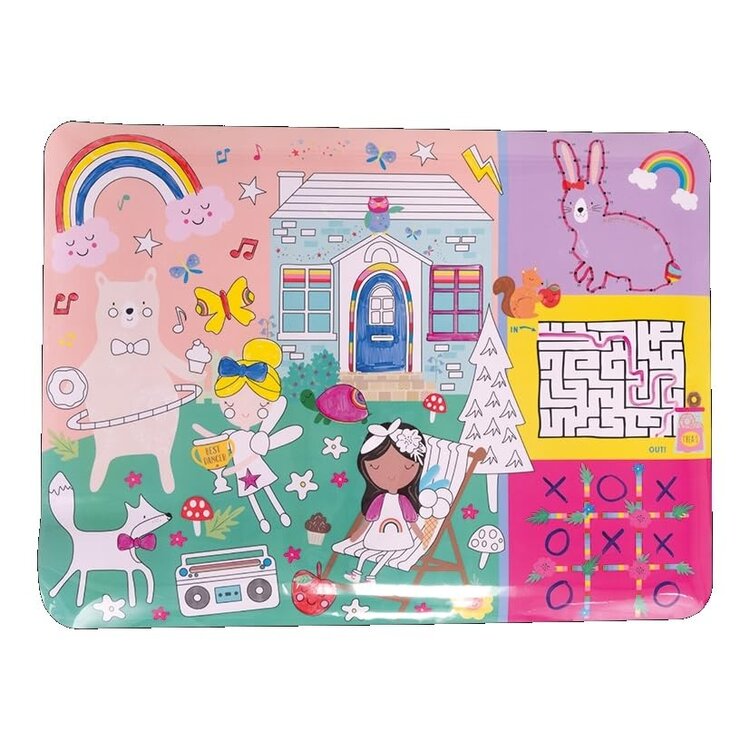 Floss & Rock Rainbow Fairy Colouring Fun & Games Mat