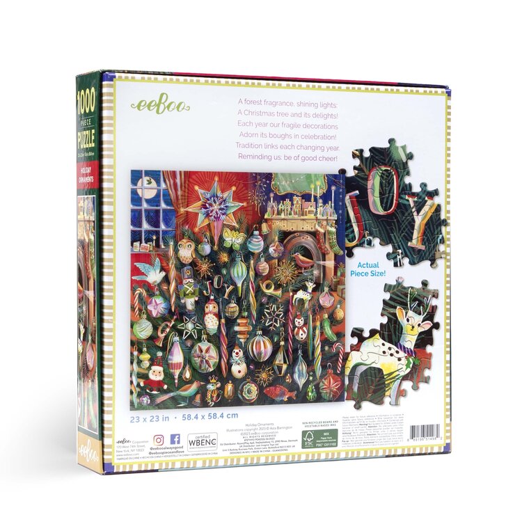 eeBoo Puzzle | Holiday Ornaments (1000pc)