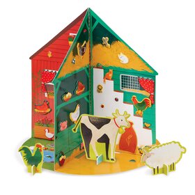 Bright Stripes Puffy Sticker 3D Playhouse | Around the Barn