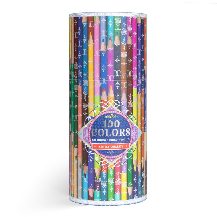 eeBoo 100 Colors | 50 Double-Sided Pencils