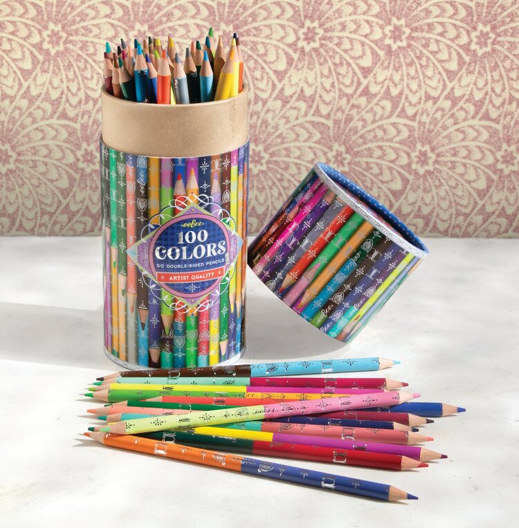 eeBoo 100 Colors | 50 Double-Sided Pencils