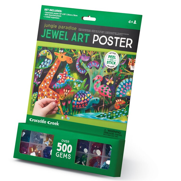 Crocodile Creek Jewel Art Poster | Jungle Paradise