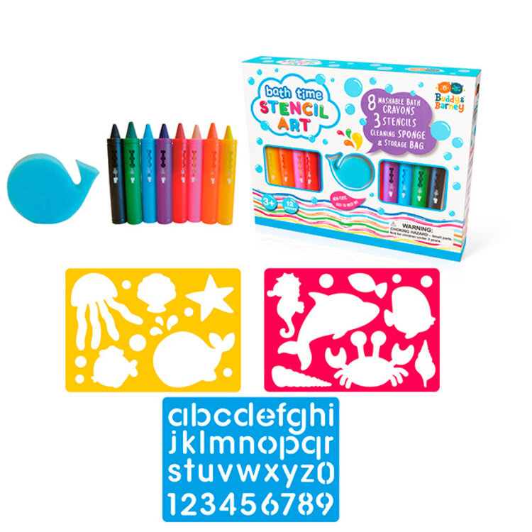Buddy & Barney BathTime Stencil Art Set