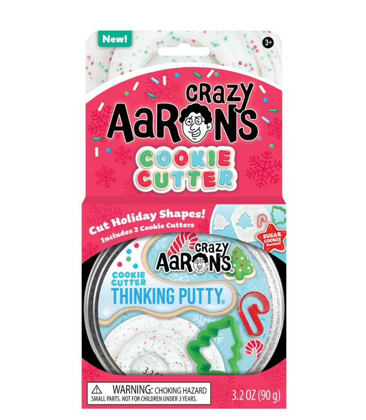 Crazy Aaron's Thinking Putty 4" Thinking Putty Holiday | Cookie Cutter