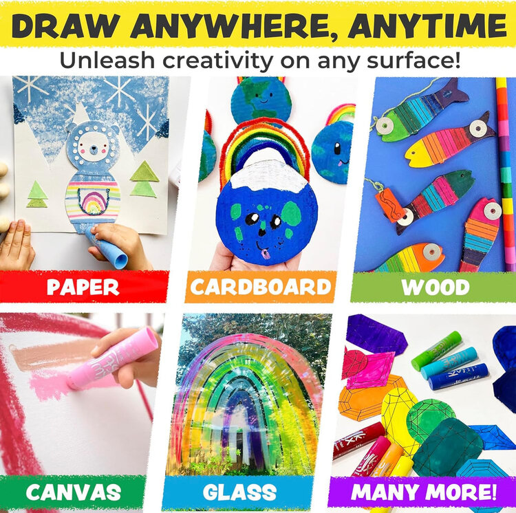 Pencil Grip Kwik Stix Rainbow Colors | 10 Pk